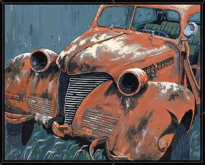 Картина Ржавый авто
