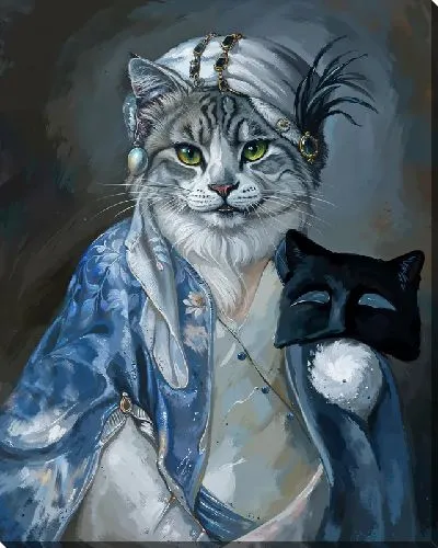 Картина маслом Пушистая леди