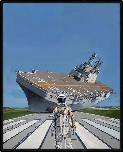 Картина Космонавт и авианосец