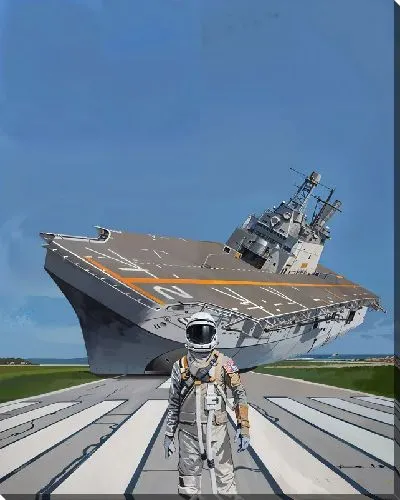 Постер Космонавт и авианосец