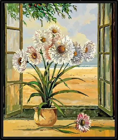 Картина Букет у открытого окна