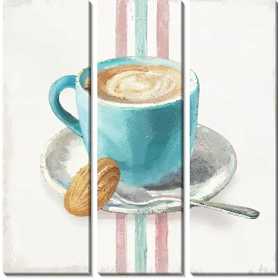 Модульная картина Капучино с печенькой