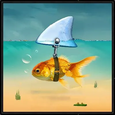 Картина Золотая рыбка-акула