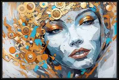 Картина Девушка в золотом ободке