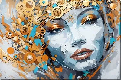 Картина маслом Девушка в золотом ободке