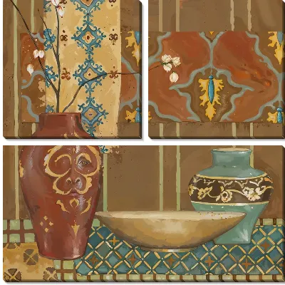 Модульная картина Посуда и кашпо