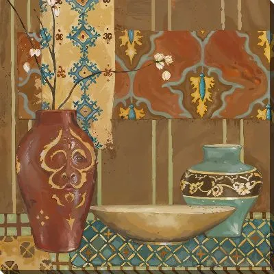 Картина маслом Посуда и кашпо