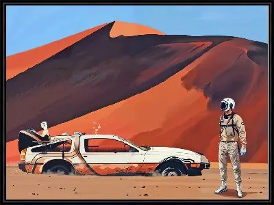 Картина Космонавт в пустыне