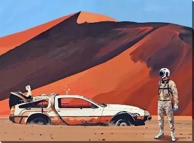 Постер Космонавт в пустыне