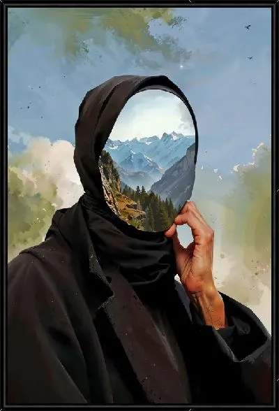 Картина Человек с зеркальным лицом