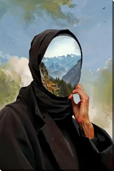 Постер Человек с зеркальным лицом