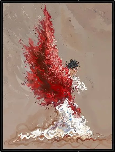 Картина Танец с красными крыльями