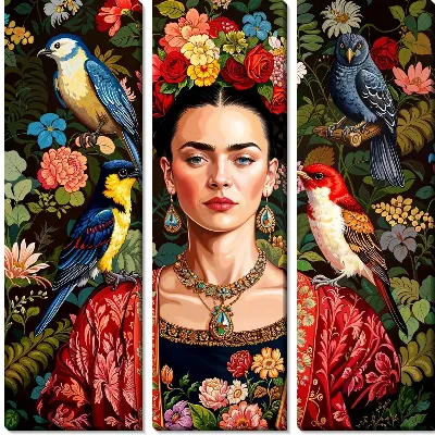 Фрида Кало с птицами