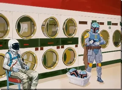 Постер Космонавты в прачечной №2