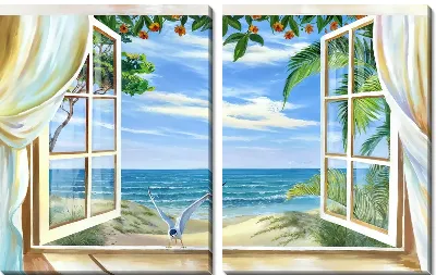 Модульная картина Фальш-окно №3