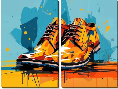 Модульная картина Мужские ботинки №23