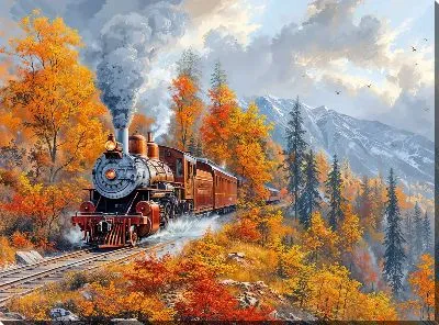 Картина маслом Паровоз №111