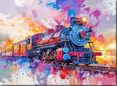 Картина маслом Паровоз №131