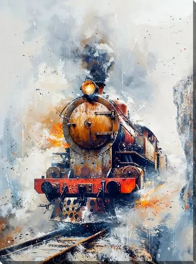 Картина маслом Паровоз №141