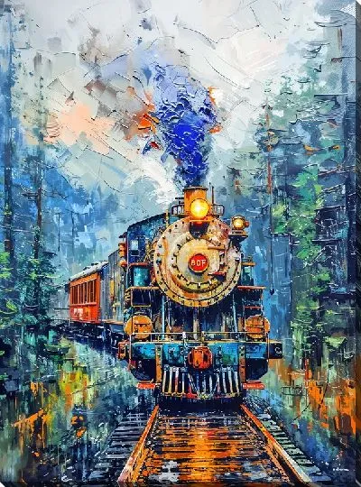Картина маслом Паровоз №171