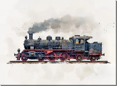 Картина маслом Паровоз №231
