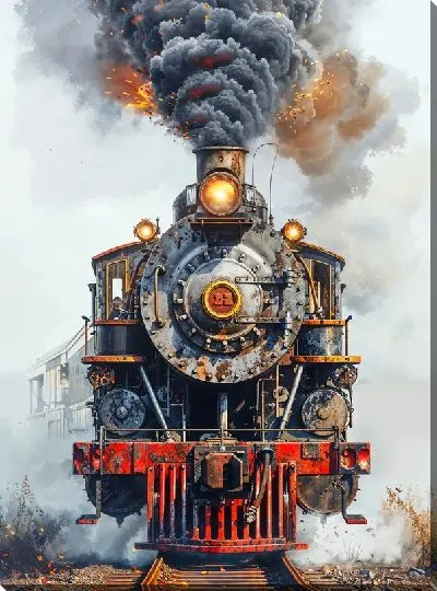 Картина маслом Паровоз №241