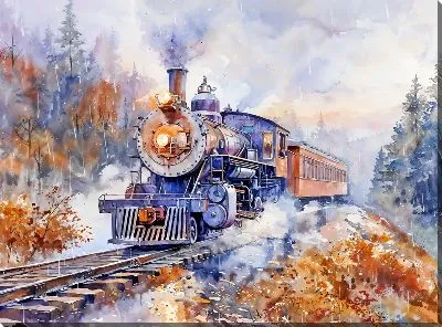 Картина маслом Паровоз №271