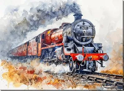 Картина маслом Паровоз №291