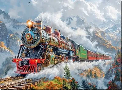 Картина маслом Паровоз №331