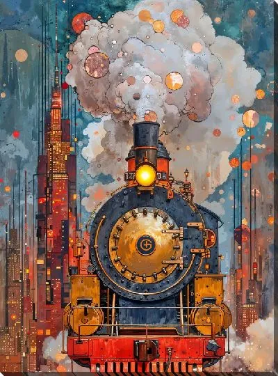 Картина маслом Паровоз №341