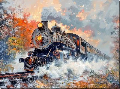 Картина маслом Паровоз №361