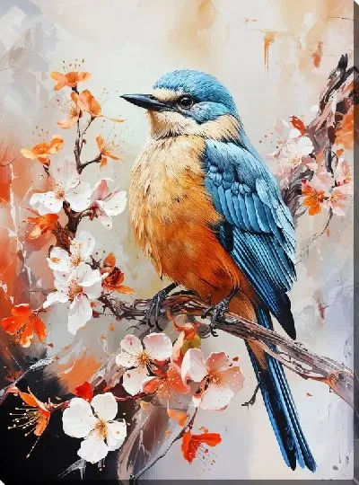 Картина маслом Птица №50