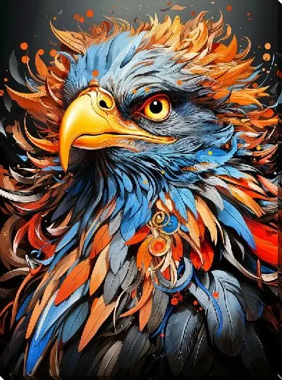 Картина маслом Птица №55