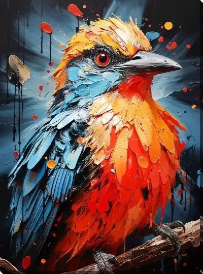 Картина маслом Птица №57
