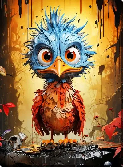 Картина маслом Птица №59