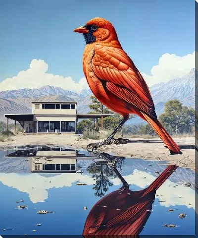 Картина маслом Птица №60