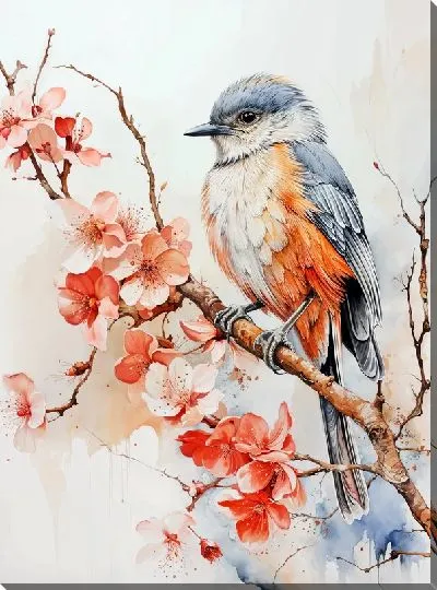 Картина маслом Птица №62