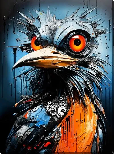 Картина маслом Птица №63