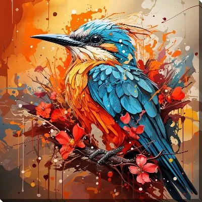 Картина маслом Птица №64