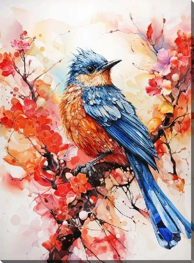 Картина маслом Птица №65