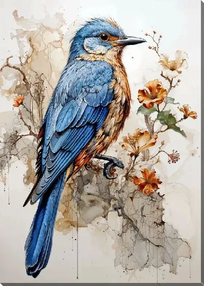 Картина маслом Птица №66