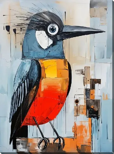 Картина маслом Птица №69
