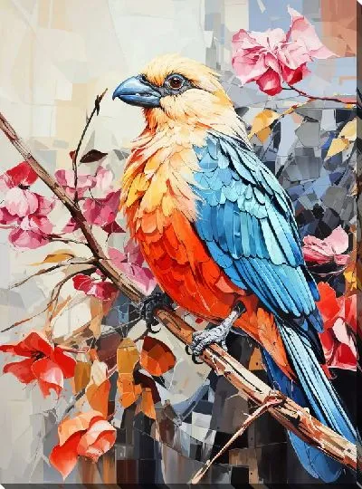 Картина маслом Птица №72