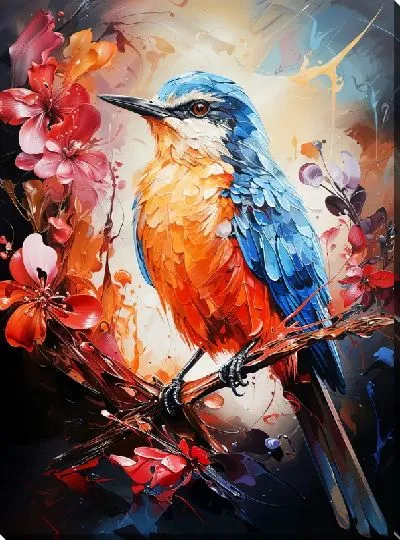 Картина маслом Птица №73