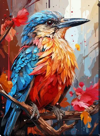 Картина маслом Птица №79