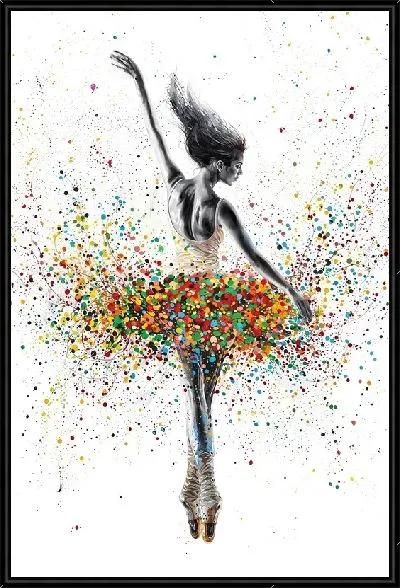 Картина Балерина с яркими брызгами