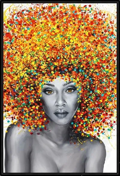Картина Африканка с яркими волосами