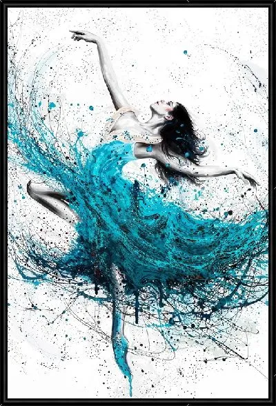 Картина Балерина и брызги в стиле арт №2