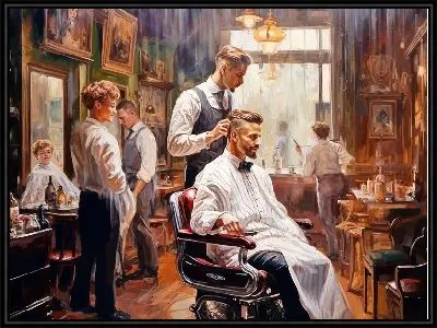 Картина День в барбершопе