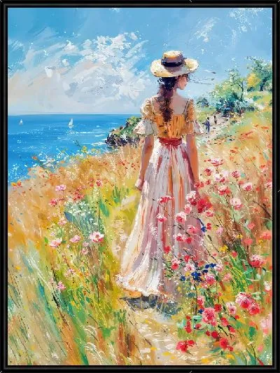 Картина Летняя прогулка к морю